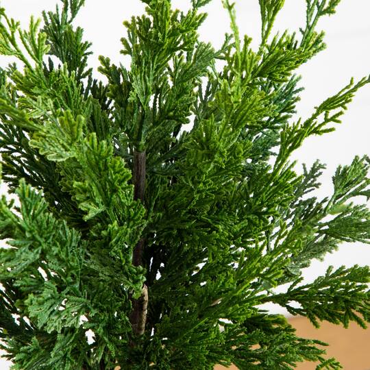 Nearly Natural 20" Artificial Real Touch Potted Winter Cypress Christmas Tree